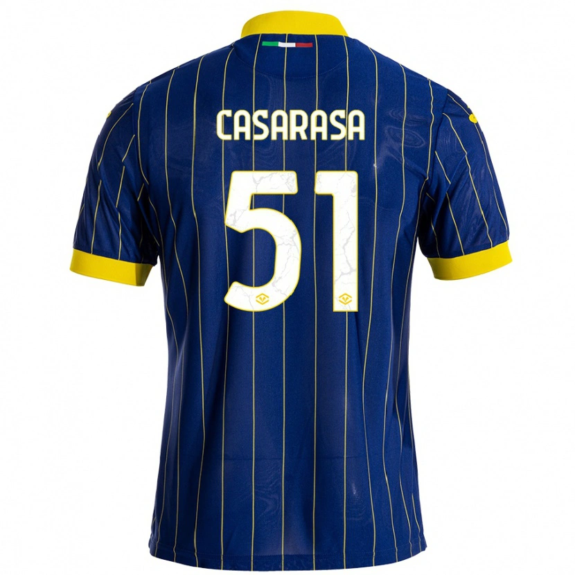 Danxen Hombre Camiseta Asia Casarasa #51 Azul Amarillo 1ª Equipación 2024/25 La Camisa México