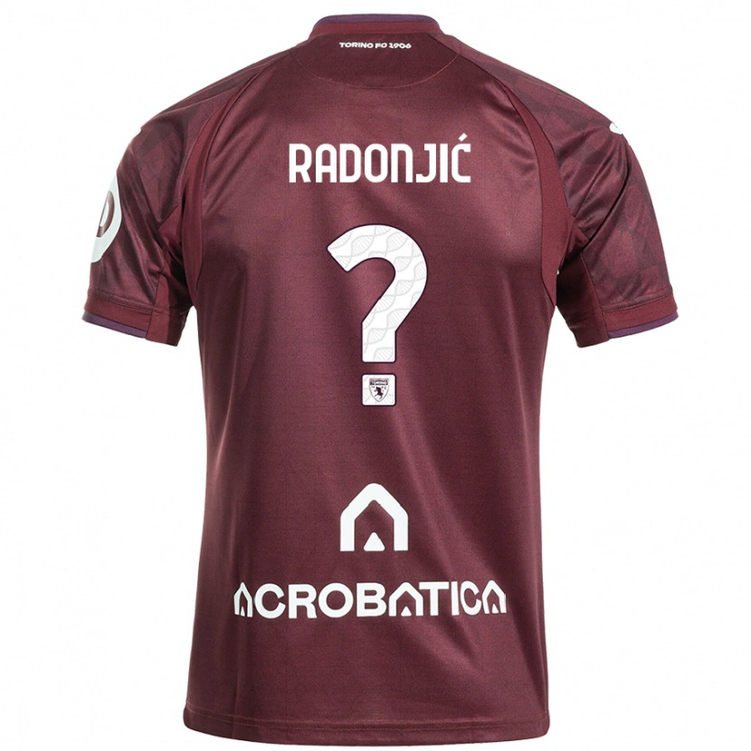 Danxen Hombre Camiseta Nemanja Radonjic #0 Granate Blanco 1ª Equipación 2024/25 La Camisa México