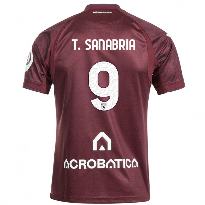 Danxen Hombre Camiseta Antonio Sanabria #9 Granate Blanco 1ª Equipación 2024/25 La Camisa México