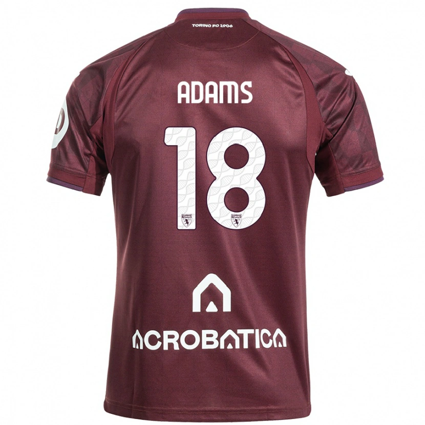 Danxen Hombre Camiseta Ché Adams #18 Granate Blanco 1ª Equipación 2024/25 La Camisa México