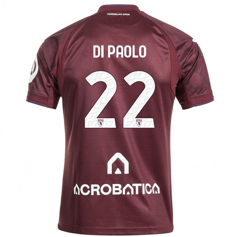 Danxen Hombre Camiseta Sebastiano Di Paolo #22 Granate Blanco 1ª Equipación 2024/25 La Camisa México
