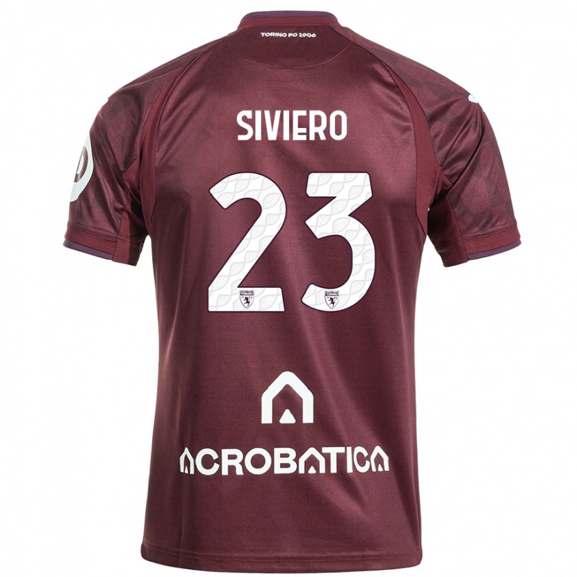 Danxen Hombre Camiseta Lapo Siviero #23 Granate Blanco 1ª Equipación 2024/25 La Camisa México