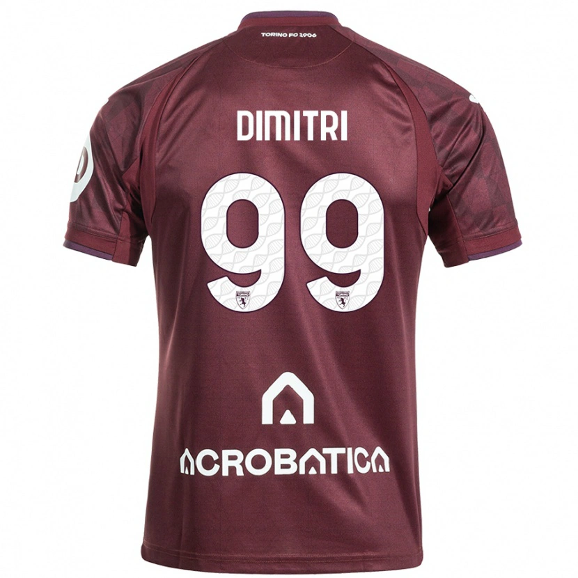 Danxen Hombre Camiseta Matteo Dimitri #99 Granate Blanco 1ª Equipación 2024/25 La Camisa México
