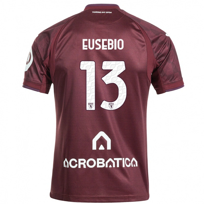 Danxen Hombre Camiseta Chiara Eusebio #13 Granate Blanco 1ª Equipación 2024/25 La Camisa México