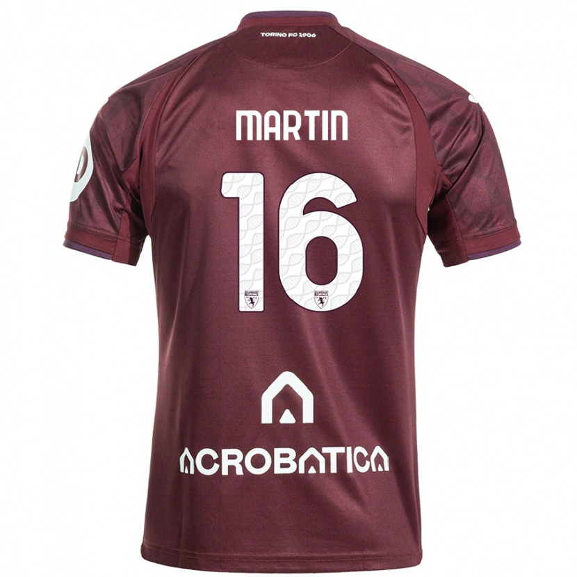 Danxen Hombre Camiseta Francesca Martin #16 Granate Blanco 1ª Equipación 2024/25 La Camisa México