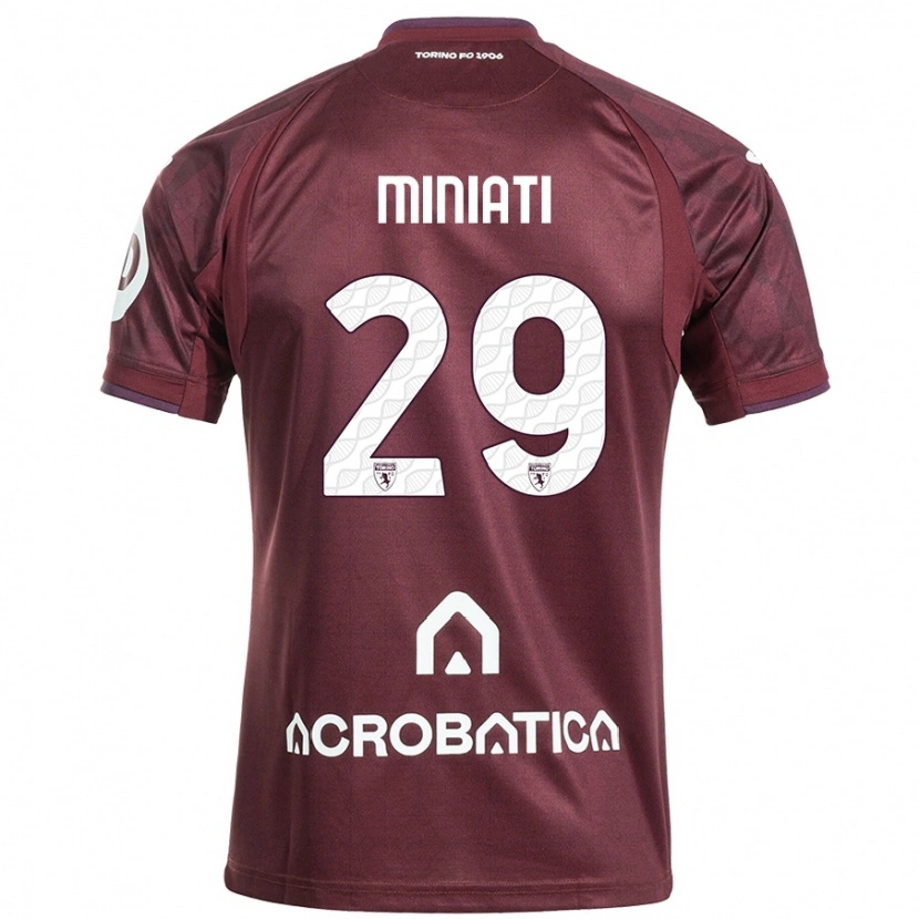 Danxen Hombre Camiseta Elisa Miniati #29 Granate Blanco 1ª Equipación 2024/25 La Camisa México