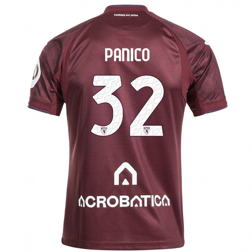 Danxen Hombre Camiseta Patrizia Panico #32 Granate Blanco 1ª Equipación 2024/25 La Camisa México