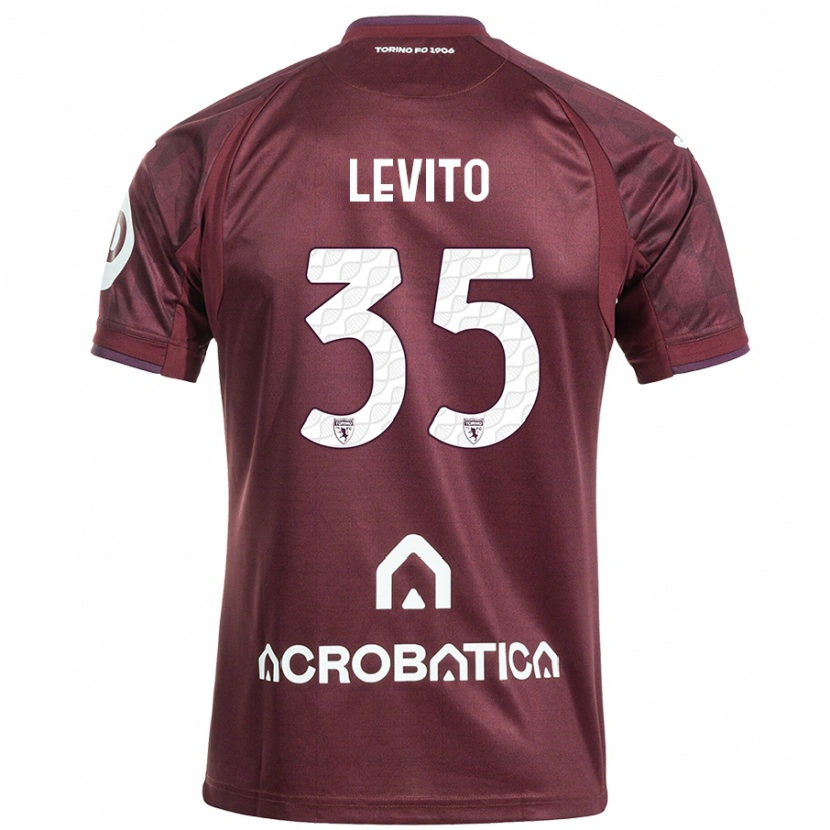 Danxen Hombre Camiseta Isabeau Levito #35 Granate Blanco 1ª Equipación 2024/25 La Camisa México