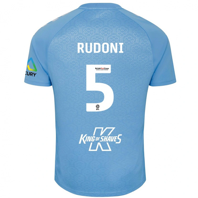 Danxen Hombre Camiseta Jack Rudoni #5 Azul Blanco 1ª Equipación 2024/25 La Camisa México