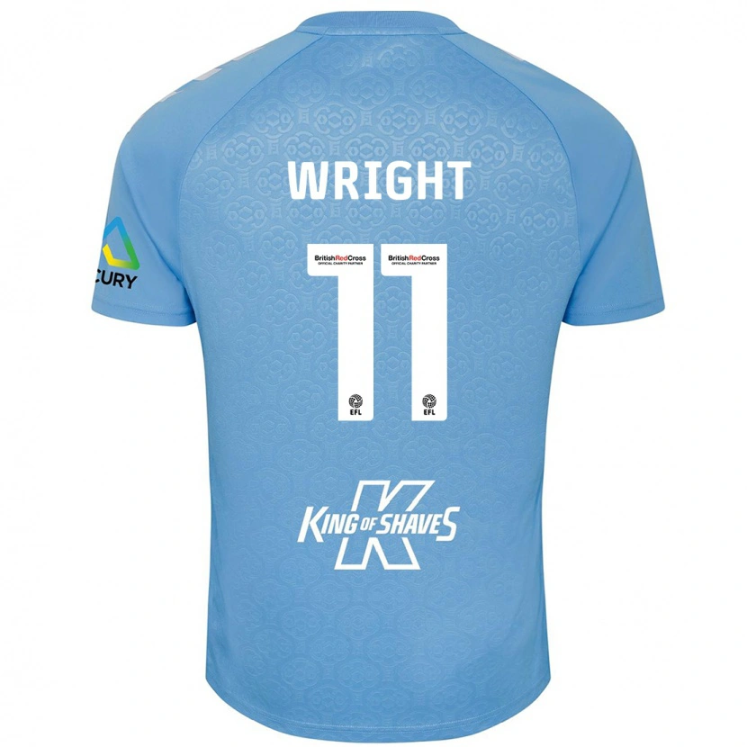 Danxen Hombre Camiseta Haji Wright #11 Azul Blanco 1ª Equipación 2024/25 La Camisa México