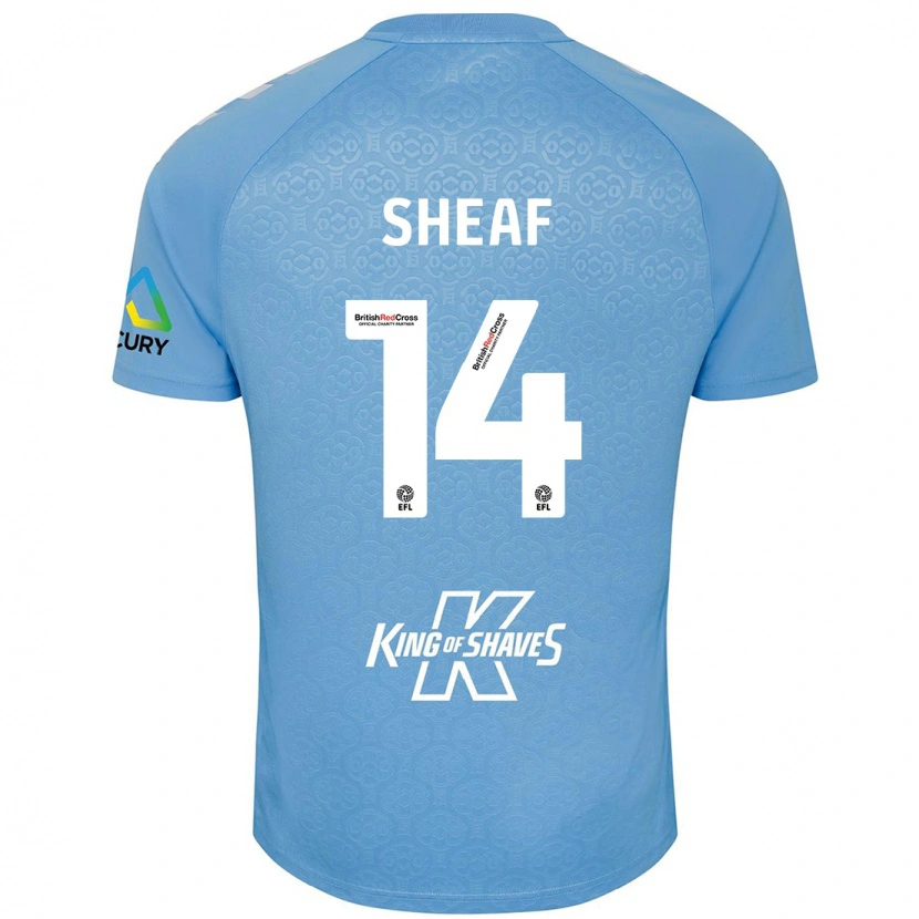 Danxen Hombre Camiseta Ben Sheaf #14 Azul Blanco 1ª Equipación 2024/25 La Camisa México