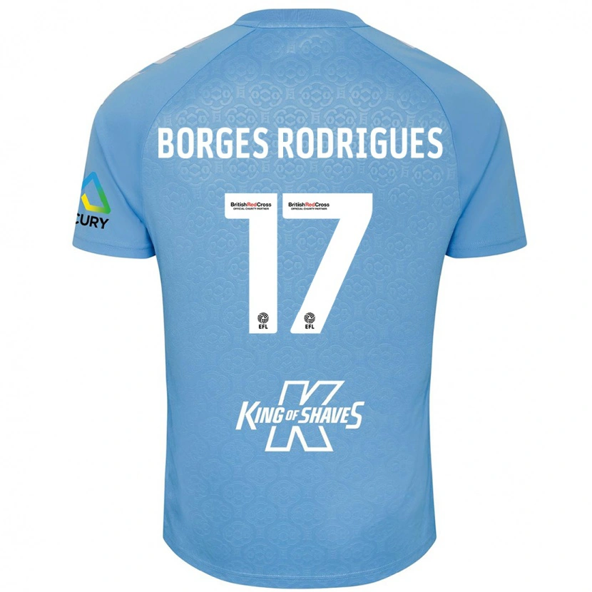 Danxen Hombre Camiseta Raphael Borges Rodrigues #17 Azul Blanco 1ª Equipación 2024/25 La Camisa México