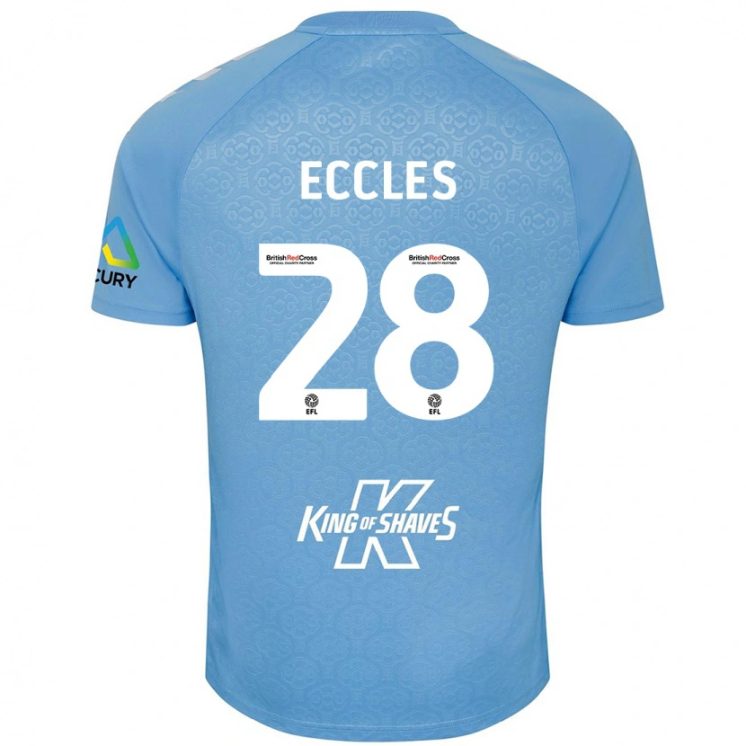 Danxen Hombre Camiseta Josh Eccles #28 Azul Blanco 1ª Equipación 2024/25 La Camisa México