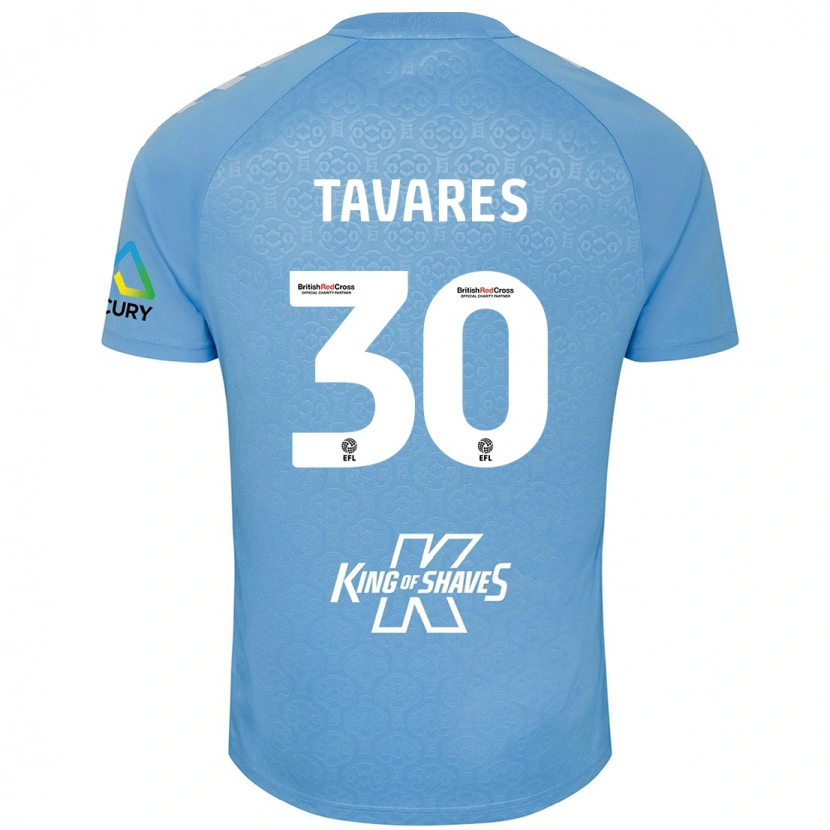 Danxen Hombre Camiseta Fábio Tavares #30 Azul Blanco 1ª Equipación 2024/25 La Camisa México