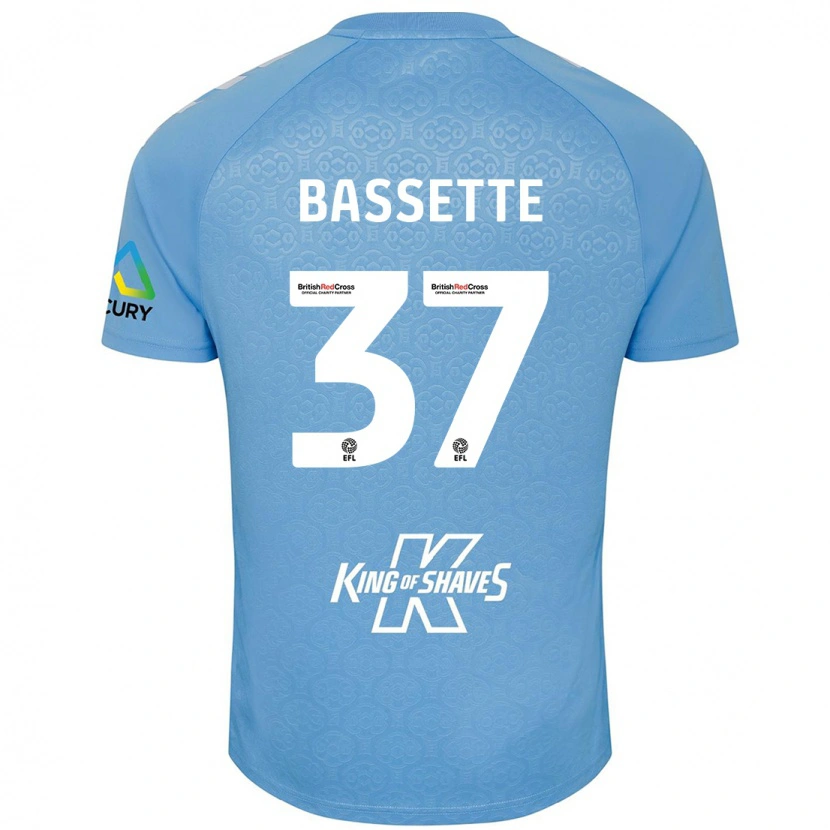 Danxen Hombre Camiseta Norman Bassette #37 Azul Blanco 1ª Equipación 2024/25 La Camisa México