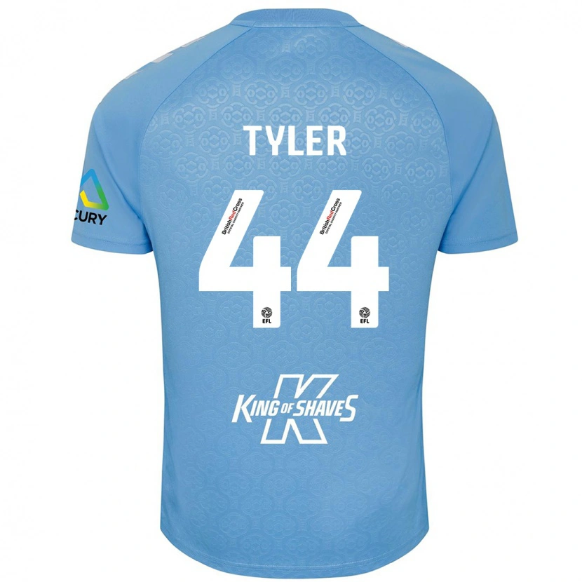 Danxen Hombre Camiseta Cian Tyler #44 Azul Blanco 1ª Equipación 2024/25 La Camisa México