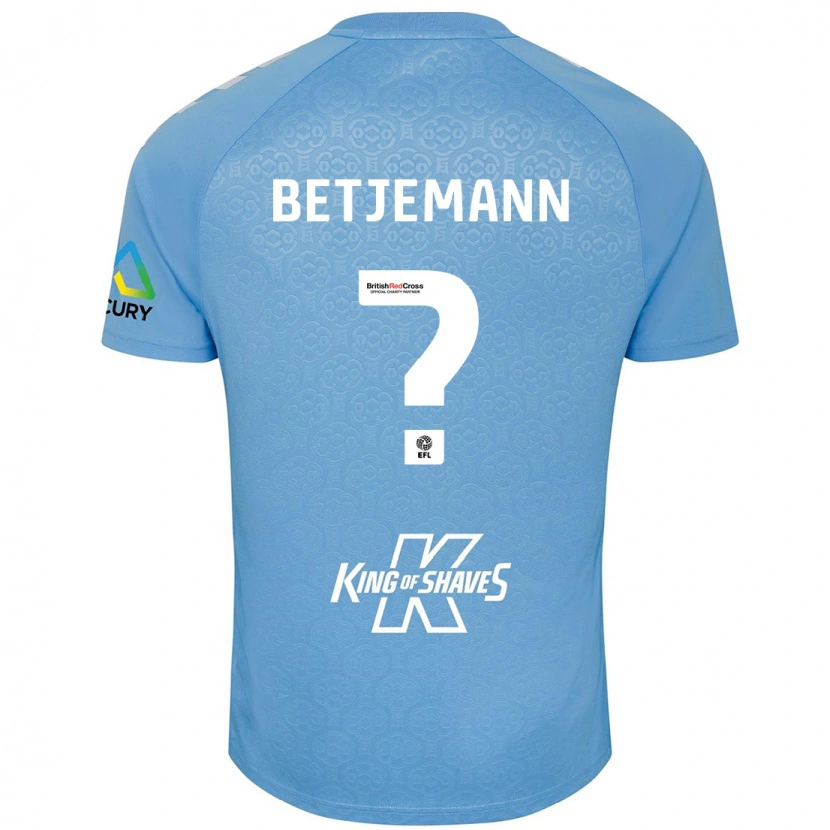 Danxen Hombre Camiseta Elliot Betjemann #0 Azul Blanco 1ª Equipación 2024/25 La Camisa México