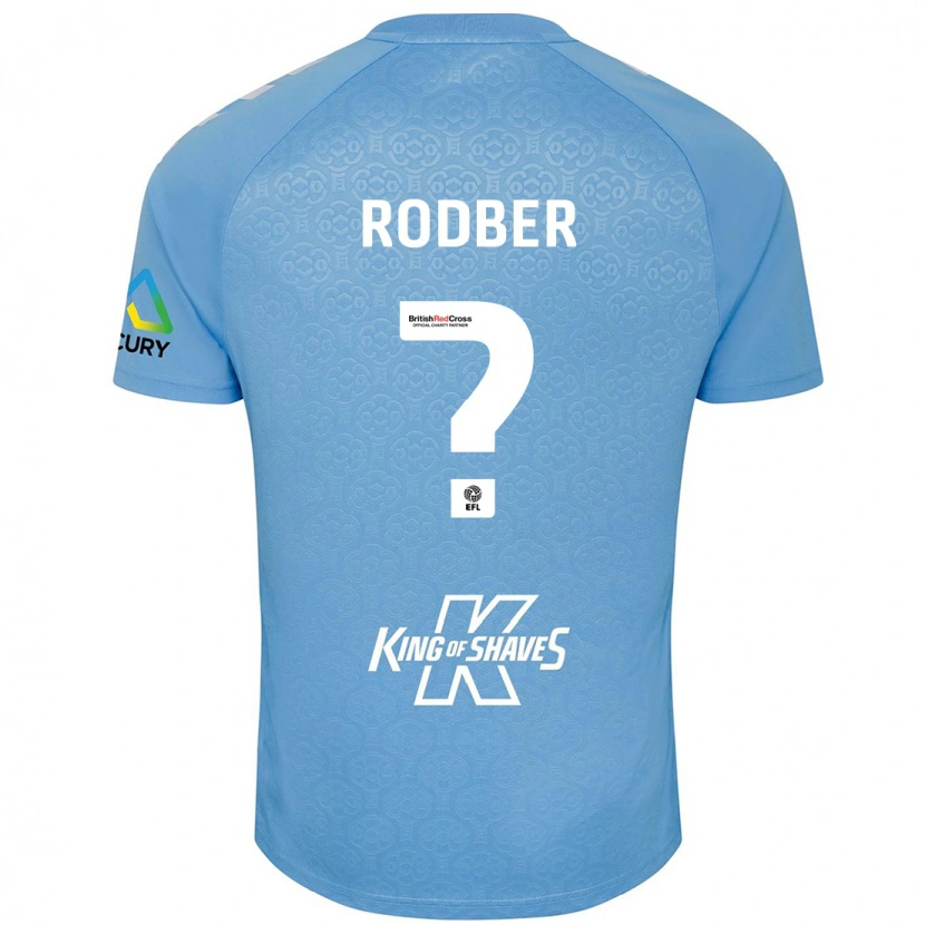 Danxen Hombre Camiseta Samuel Rodber #0 Azul Blanco 1ª Equipación 2024/25 La Camisa México