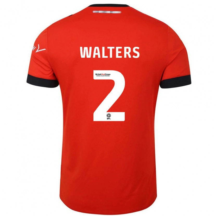 Danxen Hombre Camiseta Reuell Walters #2 Naranja Negro 1ª Equipación 2024/25 La Camisa México