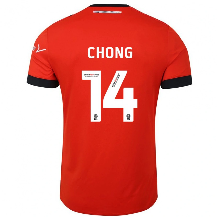 Danxen Hombre Camiseta Tahith Chong #14 Naranja Negro 1ª Equipación 2024/25 La Camisa México
