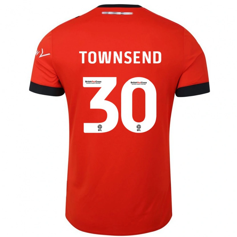 Danxen Hombre Camiseta Andros Townsend #30 Naranja Negro 1ª Equipación 2024/25 La Camisa México