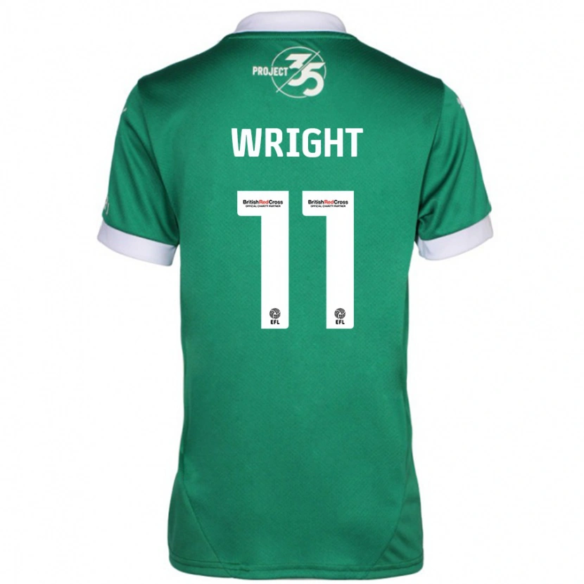 Danxen Hombre Camiseta Callum Wright #11 Verde Blanco 1ª Equipación 2024/25 La Camisa México