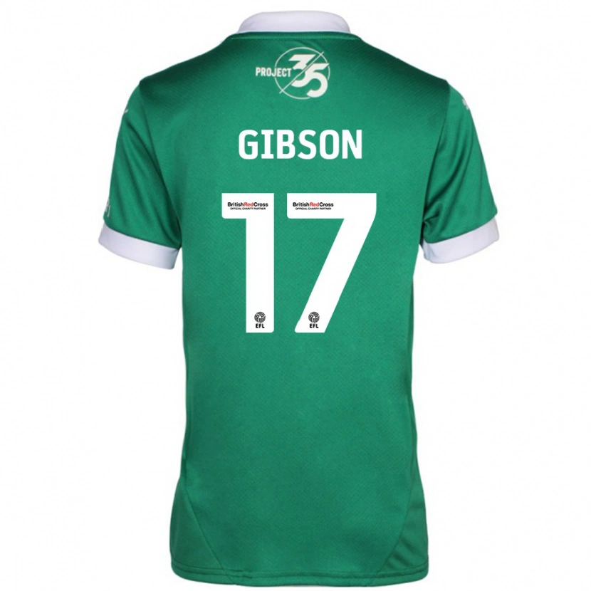 Danxen Hombre Camiseta Lewis Gibson #17 Verde Blanco 1ª Equipación 2024/25 La Camisa México