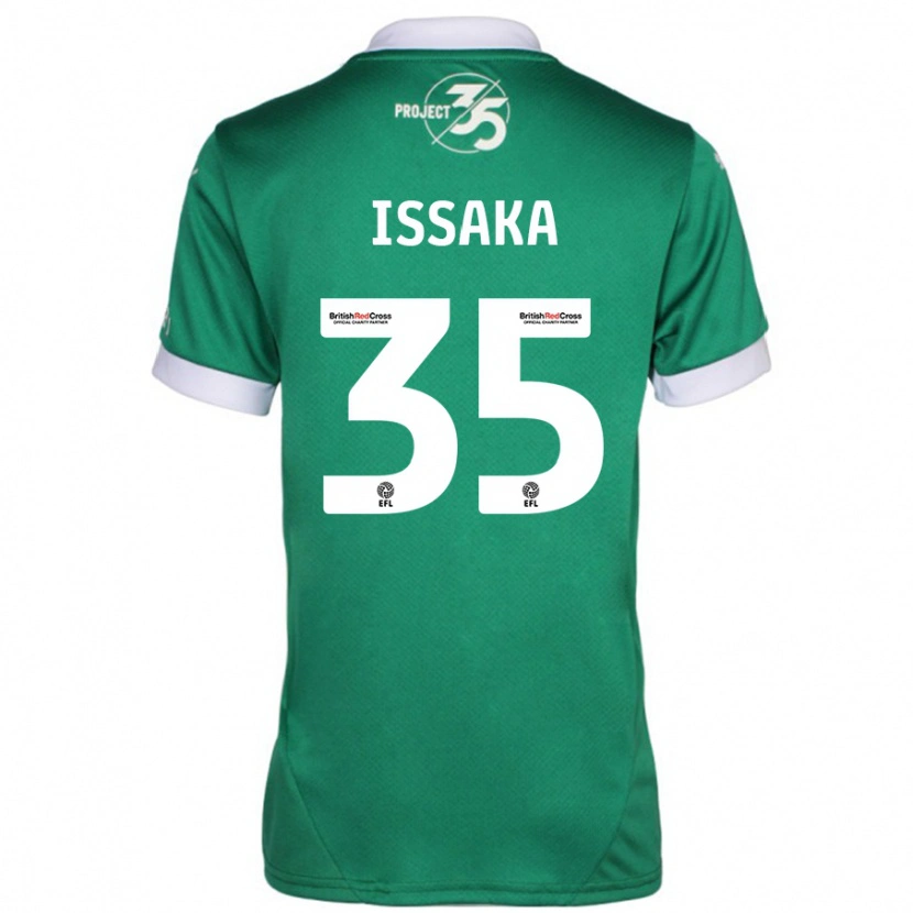 Danxen Hombre Camiseta Freddie Issaka #35 Verde Blanco 1ª Equipación 2024/25 La Camisa México