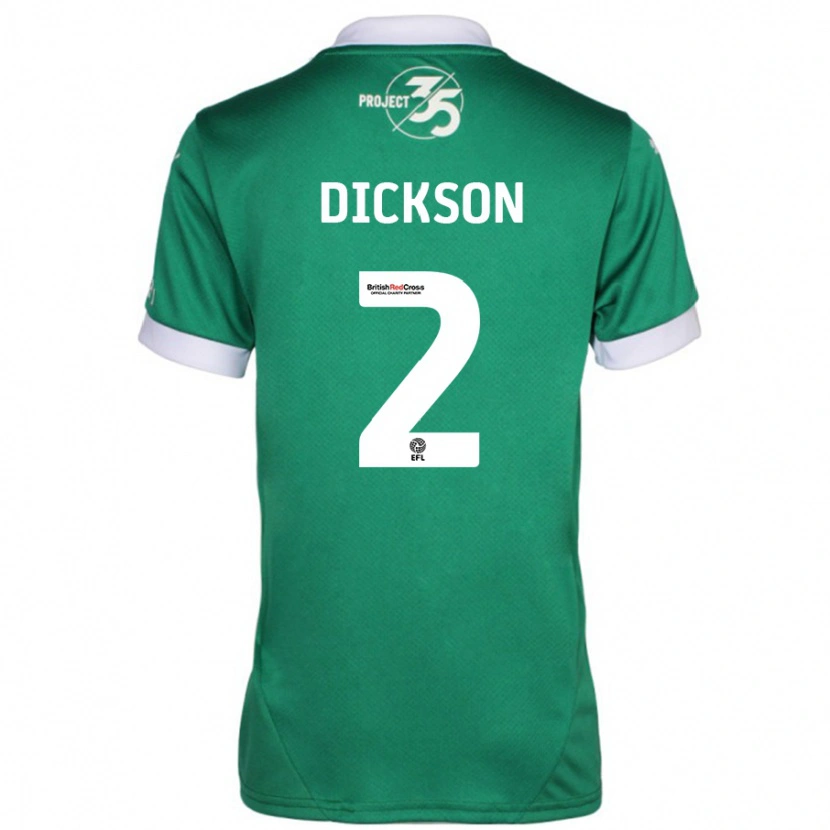Danxen Hombre Camiseta Katie Dickson #2 Verde Blanco 1ª Equipación 2024/25 La Camisa México