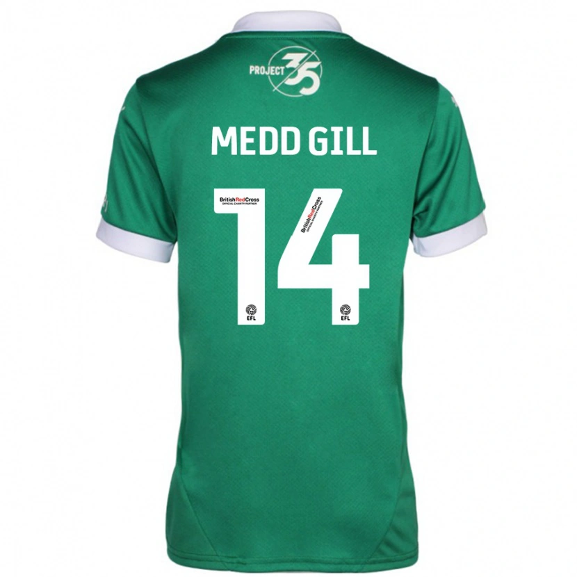 Danxen Hombre Camiseta Tamsin Medd-Gill #14 Verde Blanco 1ª Equipación 2024/25 La Camisa México