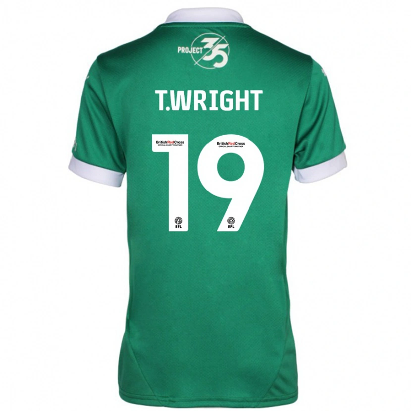 Danxen Hombre Camiseta Tyreik Wright #19 Verde Blanco 1ª Equipación 2024/25 La Camisa México