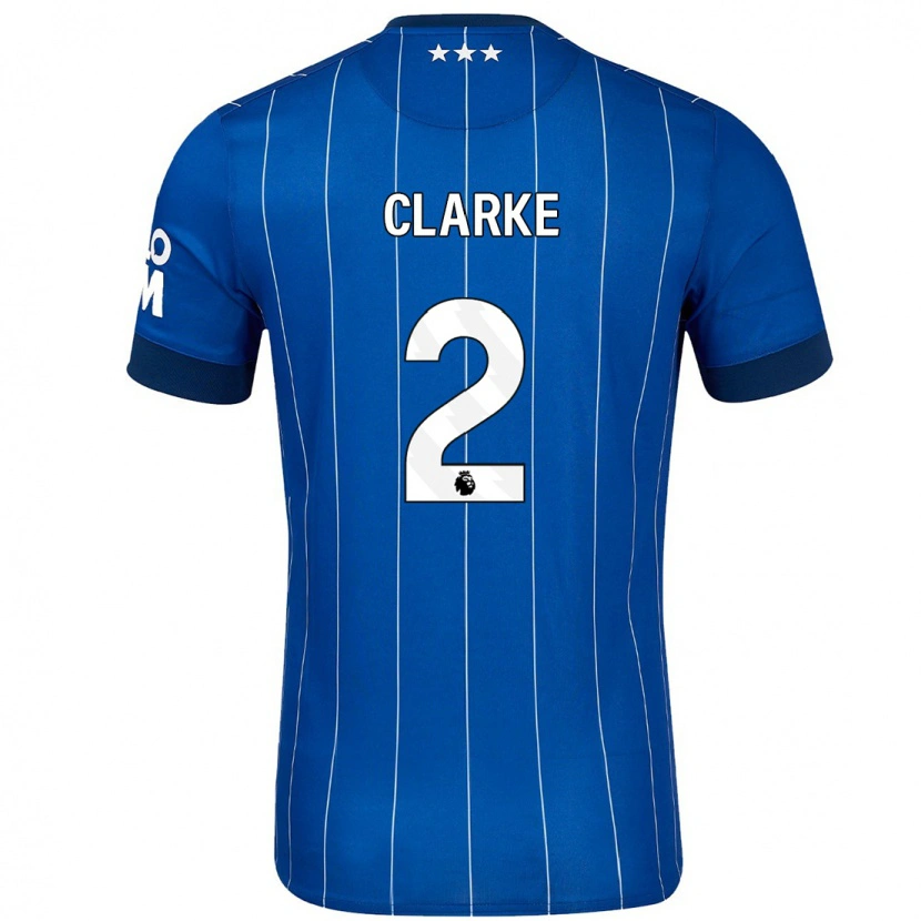 Danxen Hombre Camiseta Harry Clarke #2 Azul Marino 1ª Equipación 2024/25 La Camisa México