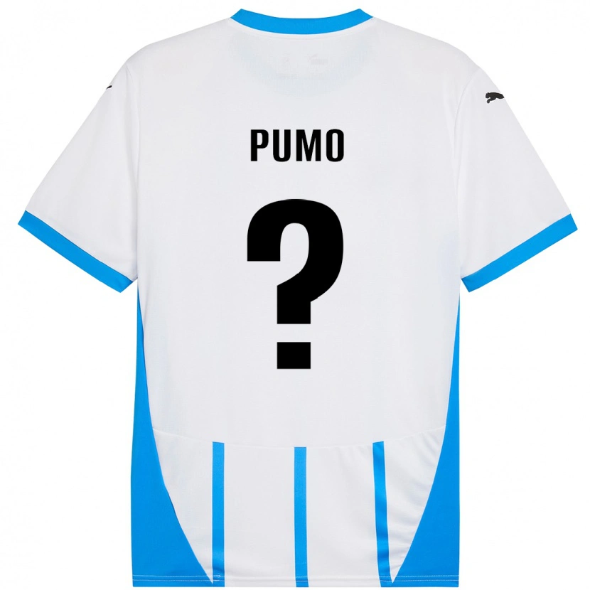 Danxen Hombre Camiseta Samuele Pumo #0 Blanco Azul 2ª Equipación 2024/25 La Camisa México