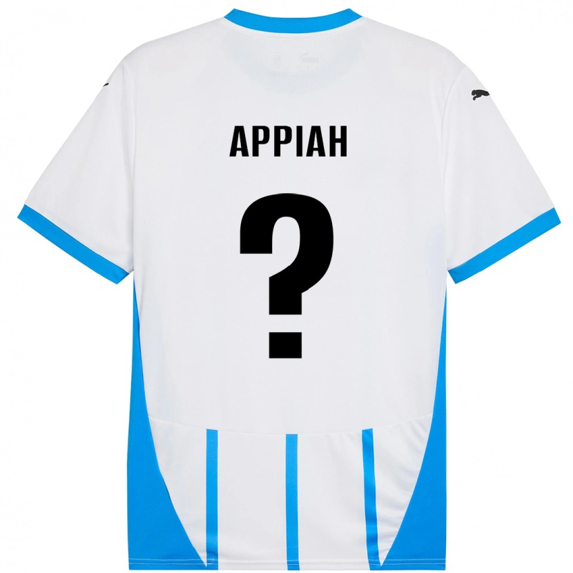 Danxen Hombre Camiseta Lorenzo Appiah #0 Blanco Azul 2ª Equipación 2024/25 La Camisa México