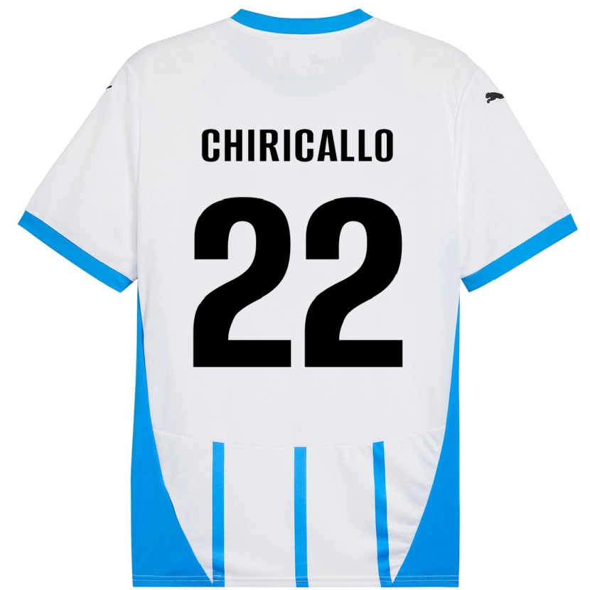 Danxen Hombre Camiseta Giovanni Chiricallo #22 Blanco Azul 2ª Equipación 2024/25 La Camisa México