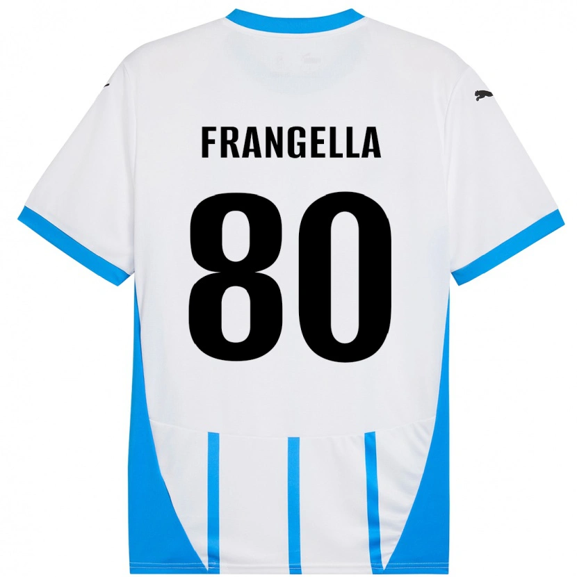 Danxen Hombre Camiseta Christian Frangella #80 Blanco Azul 2ª Equipación 2024/25 La Camisa México