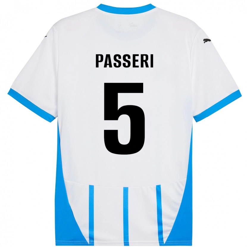 Danxen Hombre Camiseta Angela Passeri #5 Blanco Azul 2ª Equipación 2024/25 La Camisa México