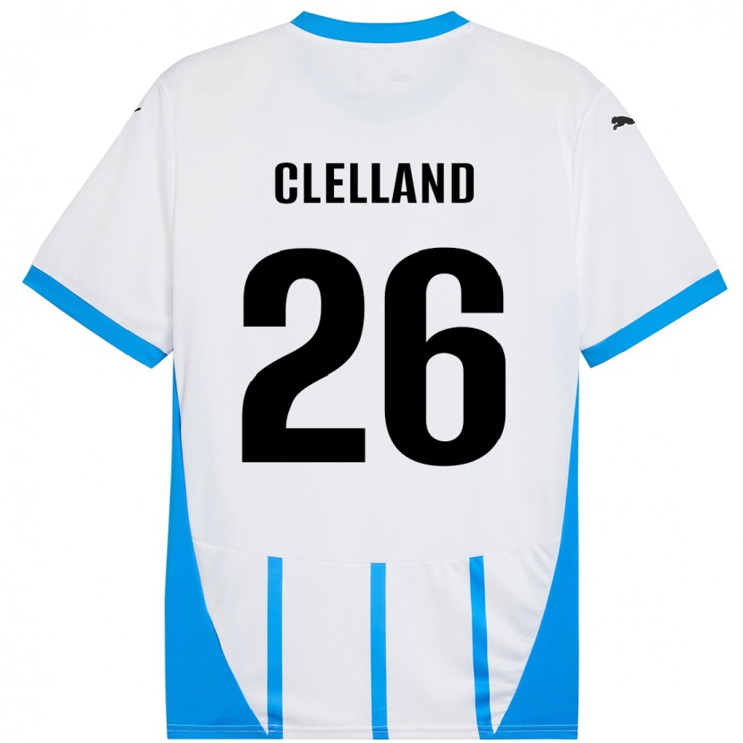 Danxen Hombre Camiseta Lana Clelland #26 Blanco Azul 2ª Equipación 2024/25 La Camisa México