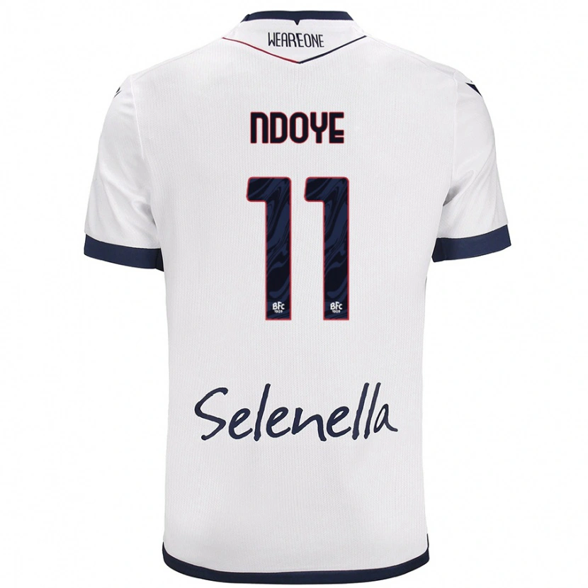 Danxen Hombre Camiseta Dan Ndoye #11 Blanco Azul Real 2ª Equipación 2024/25 La Camisa México