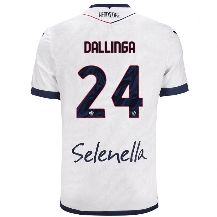 Danxen Hombre Camiseta Thijs Dallinga #24 Blanco Azul Real 2ª Equipación 2024/25 La Camisa México