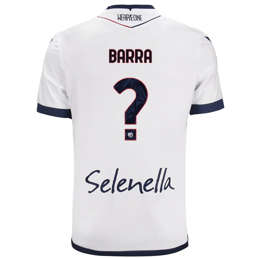 Danxen Hombre Camiseta Edoardo Barra #0 Blanco Azul Real 2ª Equipación 2024/25 La Camisa México