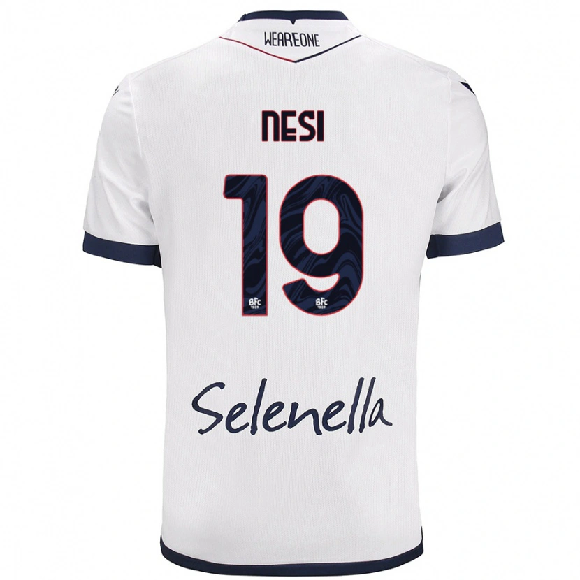 Danxen Hombre Camiseta Luca Nesi #19 Blanco Azul Real 2ª Equipación 2024/25 La Camisa México