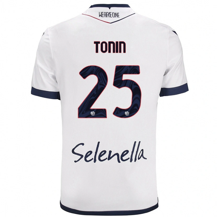 Danxen Hombre Camiseta Federico Tonin #25 Blanco Azul Real 2ª Equipación 2024/25 La Camisa México