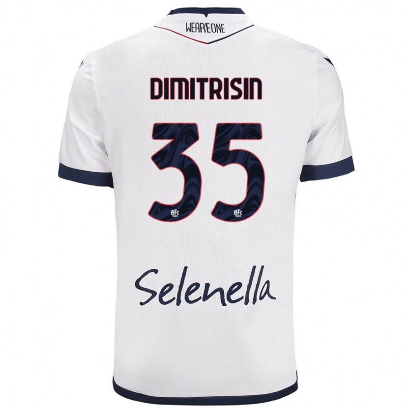 Danxen Hombre Camiseta Danila Dimitrișin #35 Blanco Azul Real 2ª Equipación 2024/25 La Camisa México
