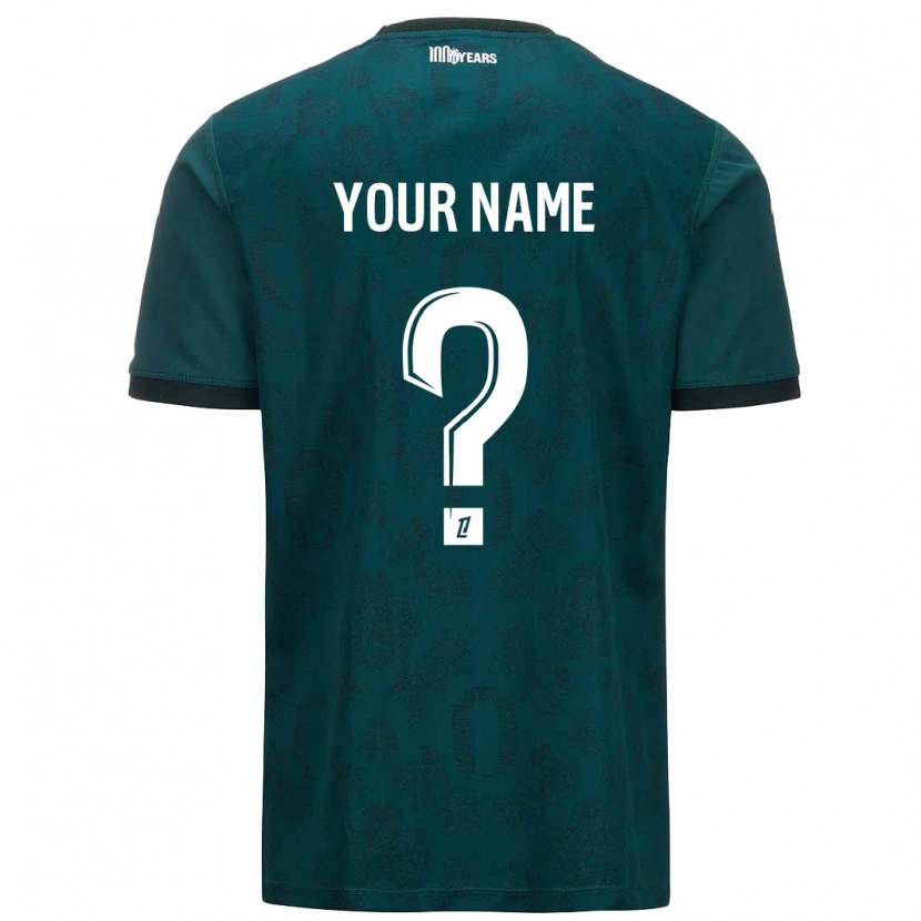 Danxen Hombre Camiseta Su Nombre #0 Verde Oscuro 2ª Equipación 2024/25 La Camisa México