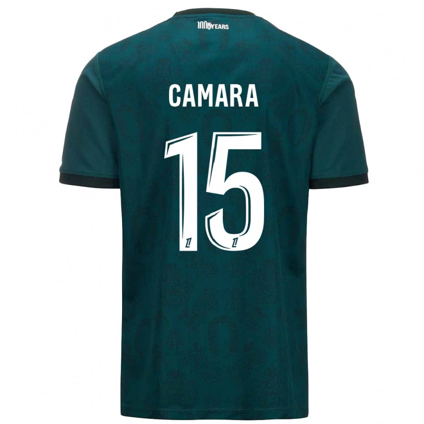 Danxen Hombre Camiseta Lamine Camara #15 Verde Oscuro 2ª Equipación 2024/25 La Camisa México