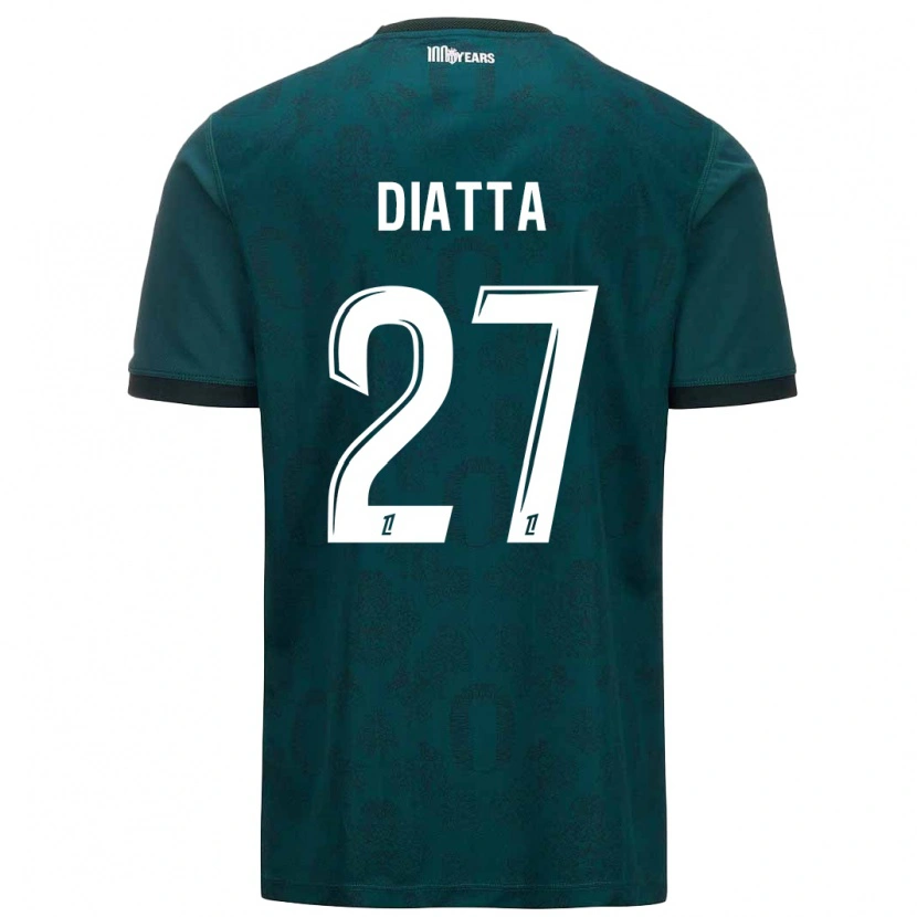 Danxen Hombre Camiseta Krépin Diatta #27 Verde Oscuro 2ª Equipación 2024/25 La Camisa México