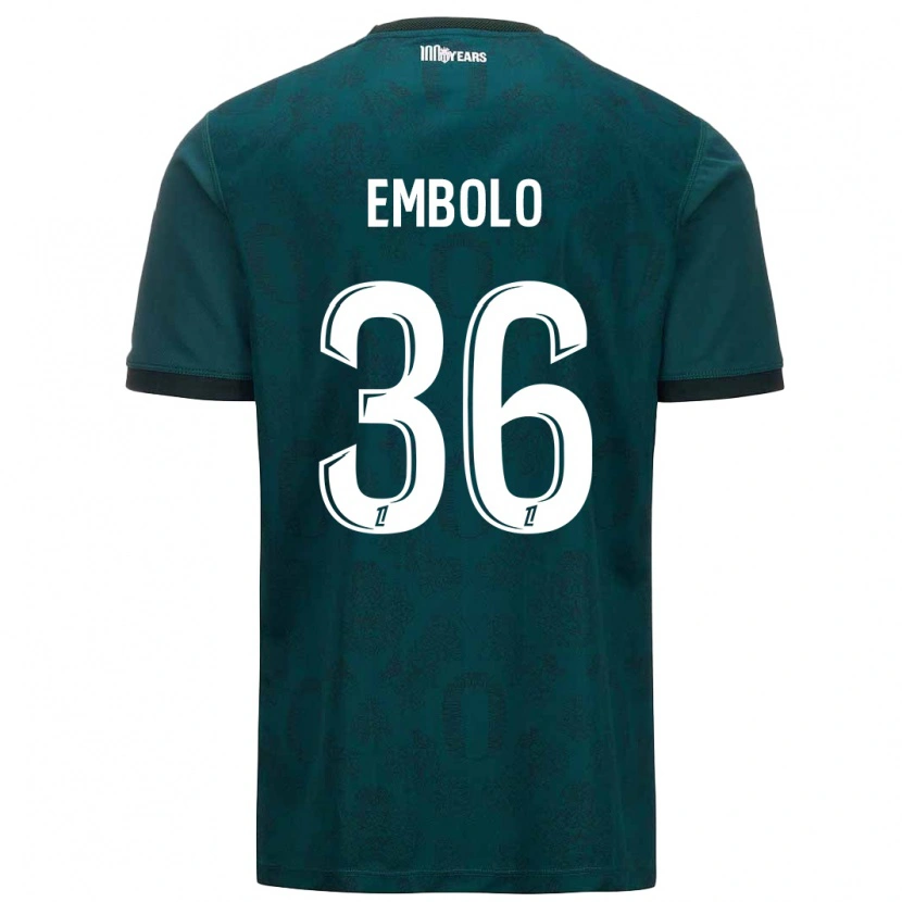 Danxen Hombre Camiseta Breel Embolo #36 Verde Oscuro 2ª Equipación 2024/25 La Camisa México