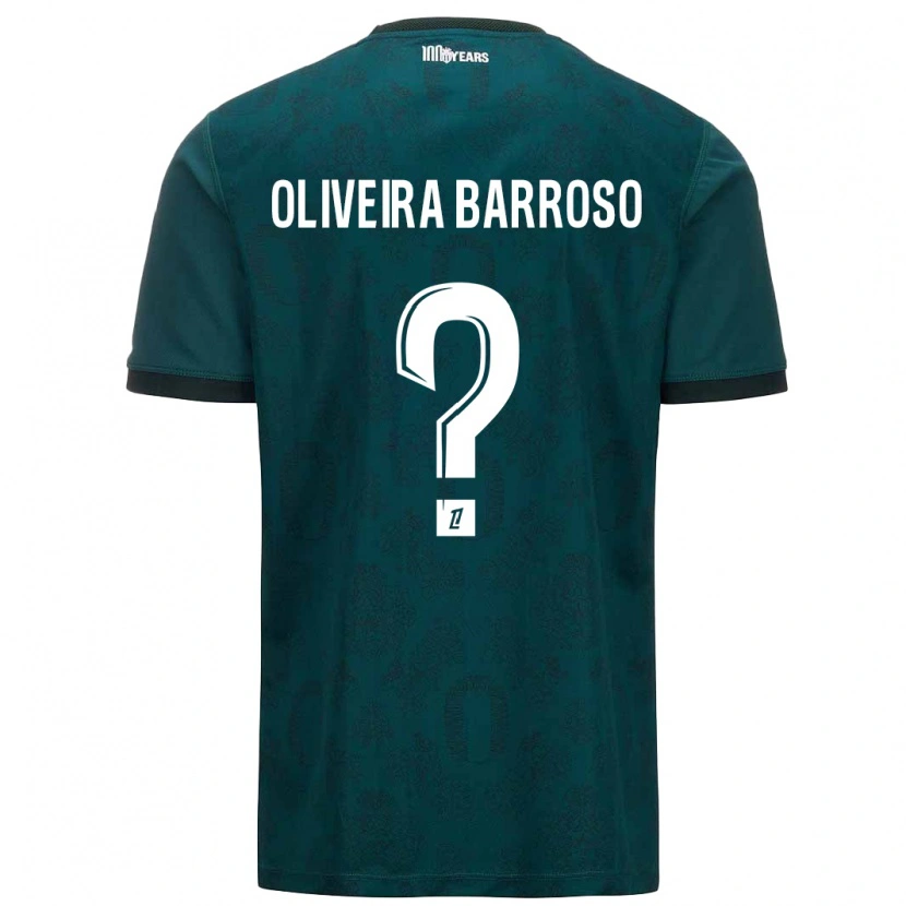Danxen Hombre Camiseta Mickael Oliveira Barroso #0 Verde Oscuro 2ª Equipación 2024/25 La Camisa México
