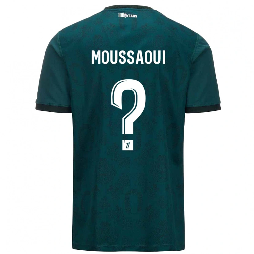 Danxen Hombre Camiseta Wassim Moussaoui #0 Verde Oscuro 2ª Equipación 2024/25 La Camisa México